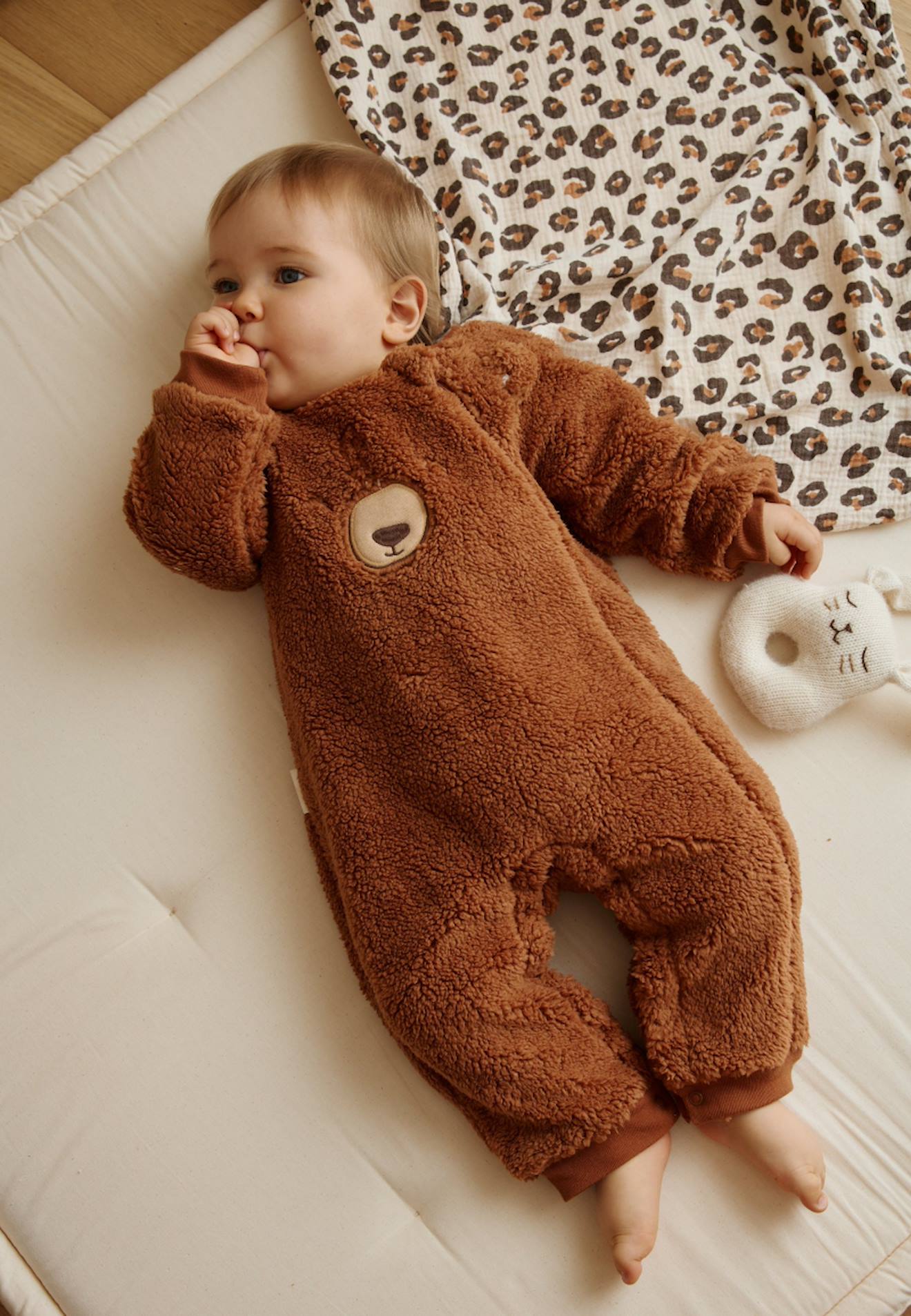 Surpyjama Bébé En Sherpa Moka Marron
