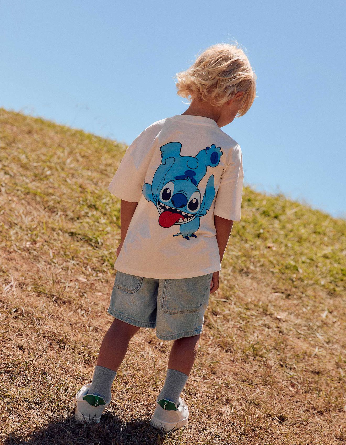 T-shirt En Coton Avec Imprimés Stitch Blanc