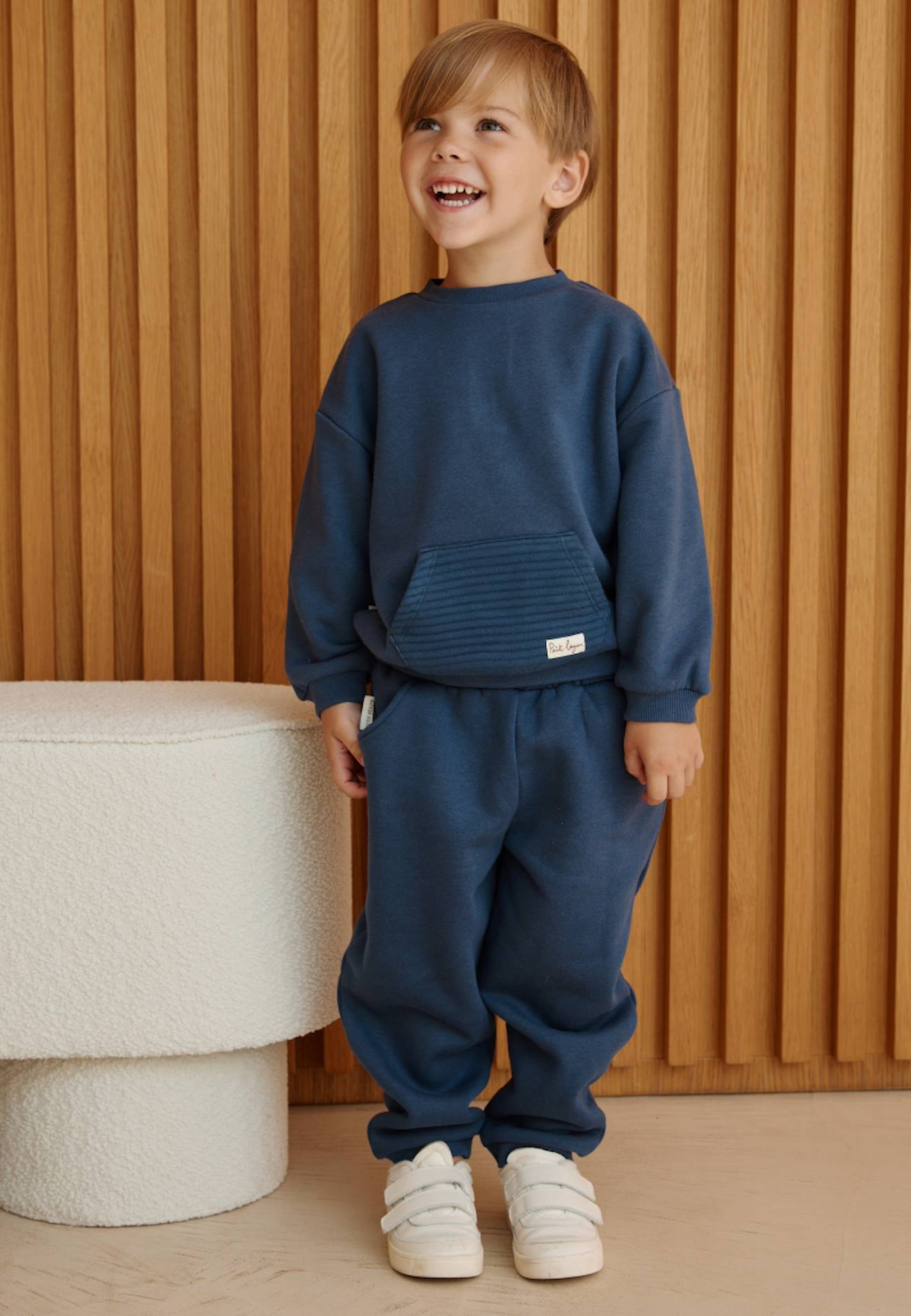 Ensemble Enfant Sweat Et Pantalon En Molleton Mathéo Bleu