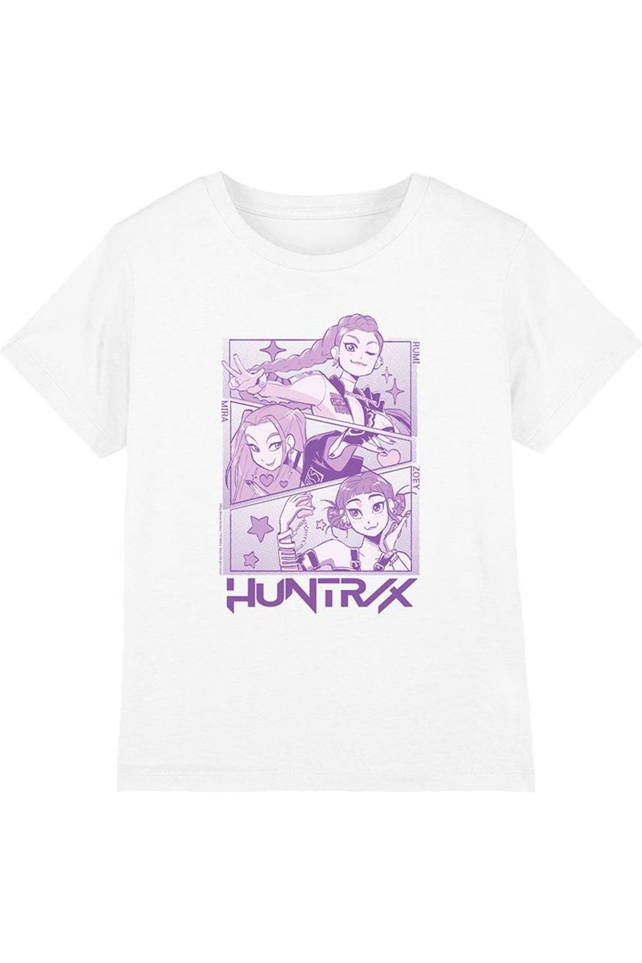 T-shirt Fille Enfant Huntr/x, Kpop Demon Hunters Blanc