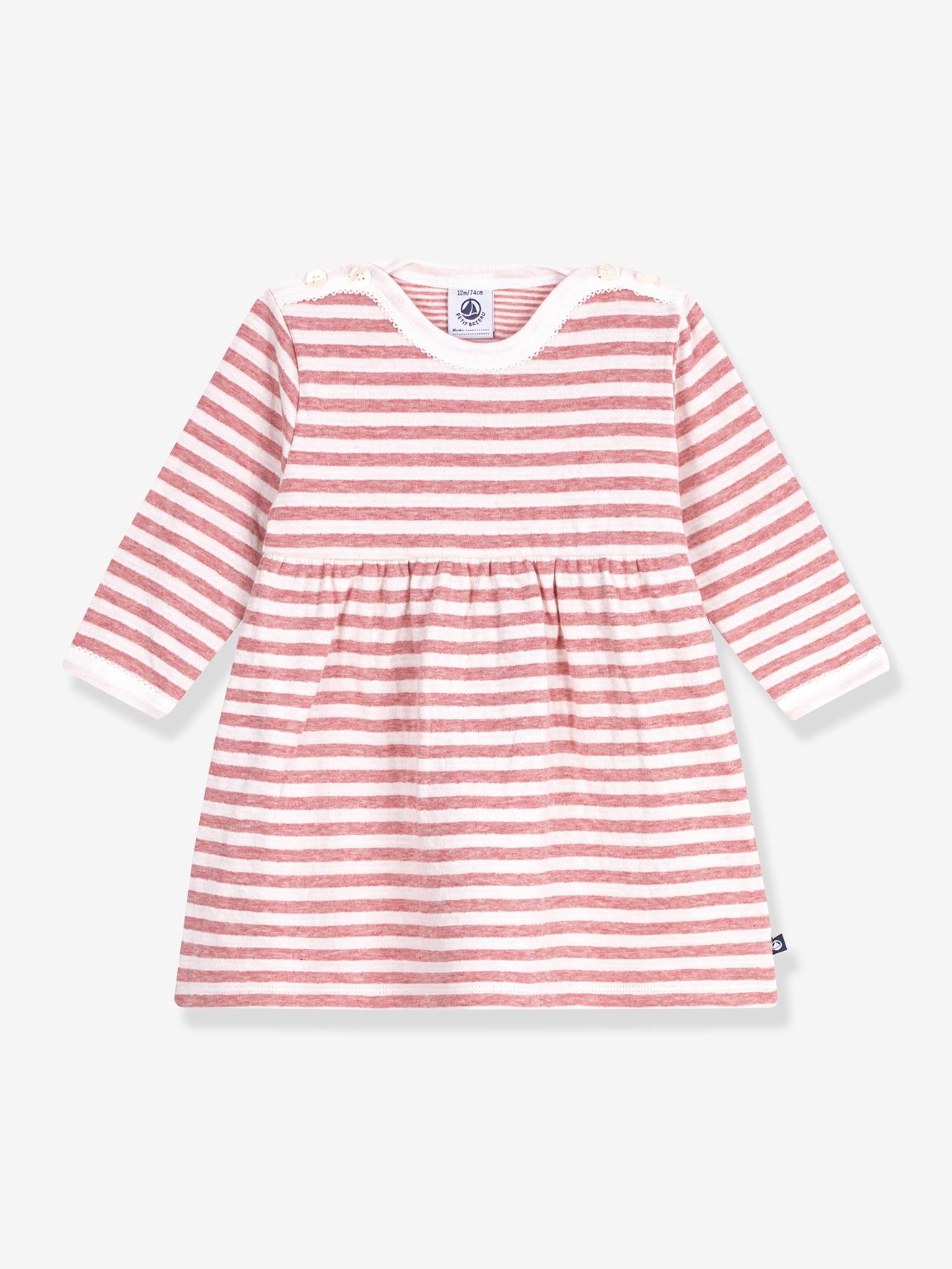 Robe manches longues rose clair