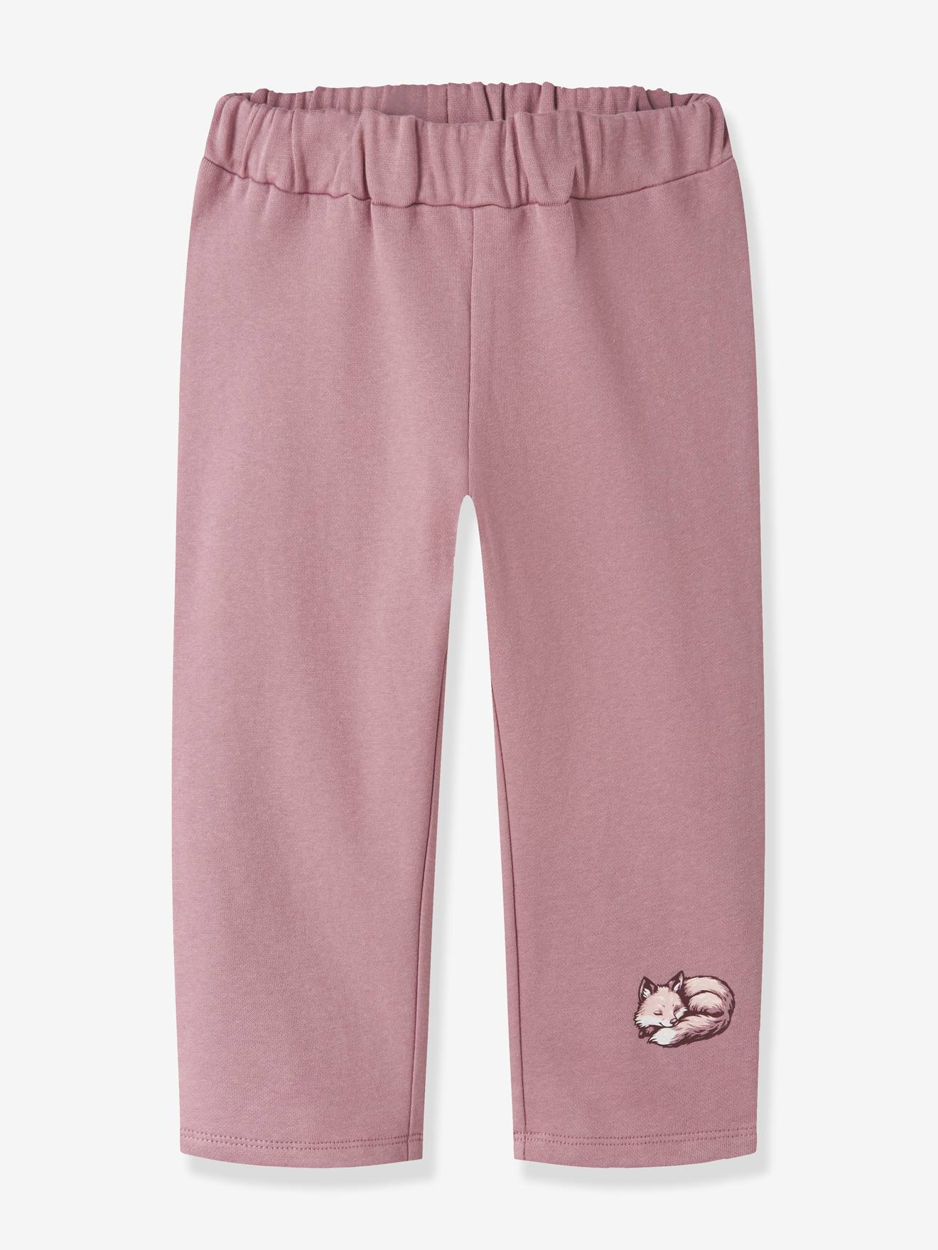 Pantalon de jogging fille à motif animal en molleton Regular Fit name it mauve