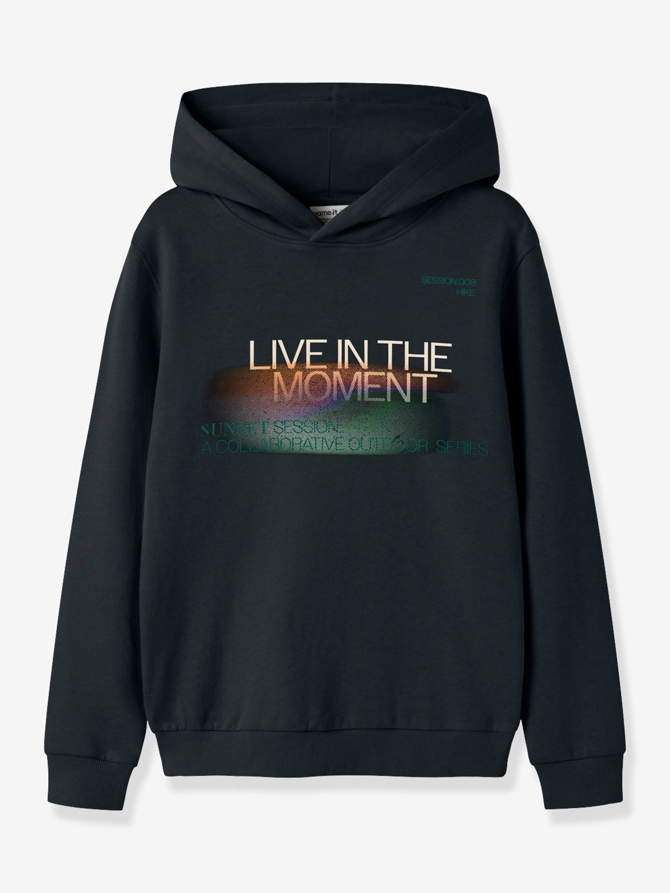 Sweat à capuche garçon avec inscription name it noir