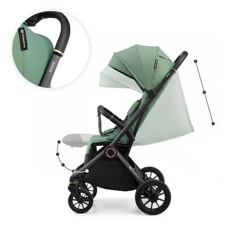 Poussette DAVE pliage automatique à une main, surface de couchage 93 cm, harnais magnétique 22 kg légère Beige+Gris+Marron+Noir 9 - vertbaudet enfant 