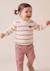 Pull bébé fille Fond blanc casse raye rose 1 - vertbaudet enfant 