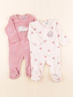 Lot de 2 pyjamas velours - 6 mois  - vertbaudet enfant