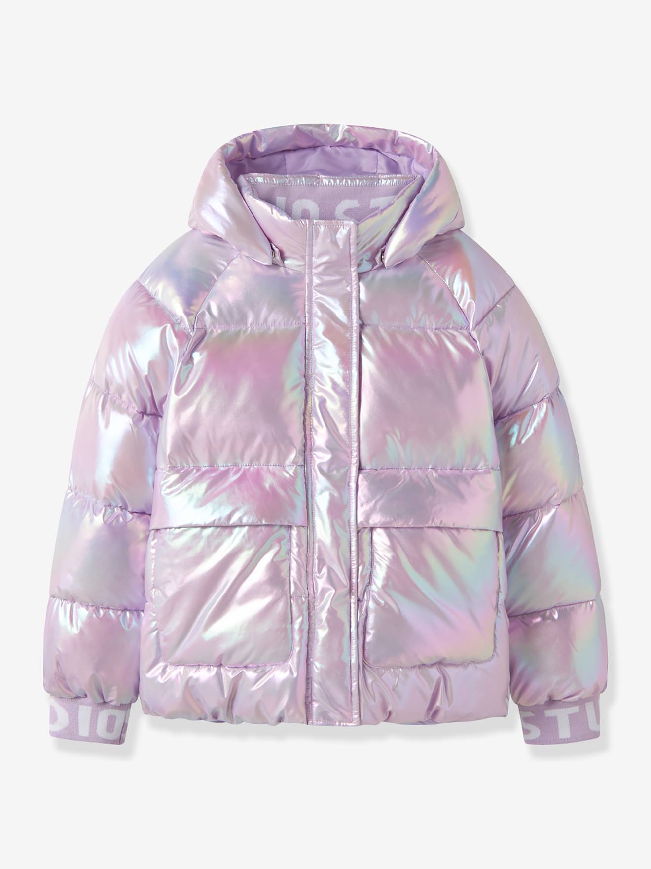 Veste matelassée brillante effet nacré fille MALAN name it rose pastel