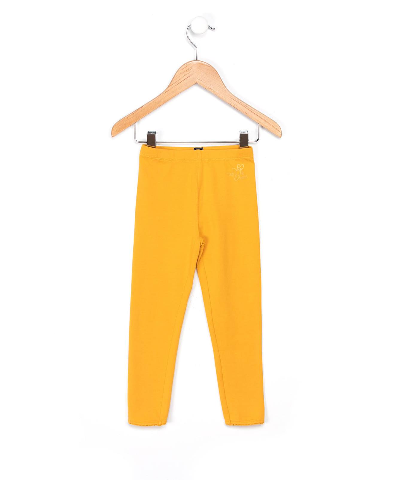 Legging Long Fille Jaune Cumin