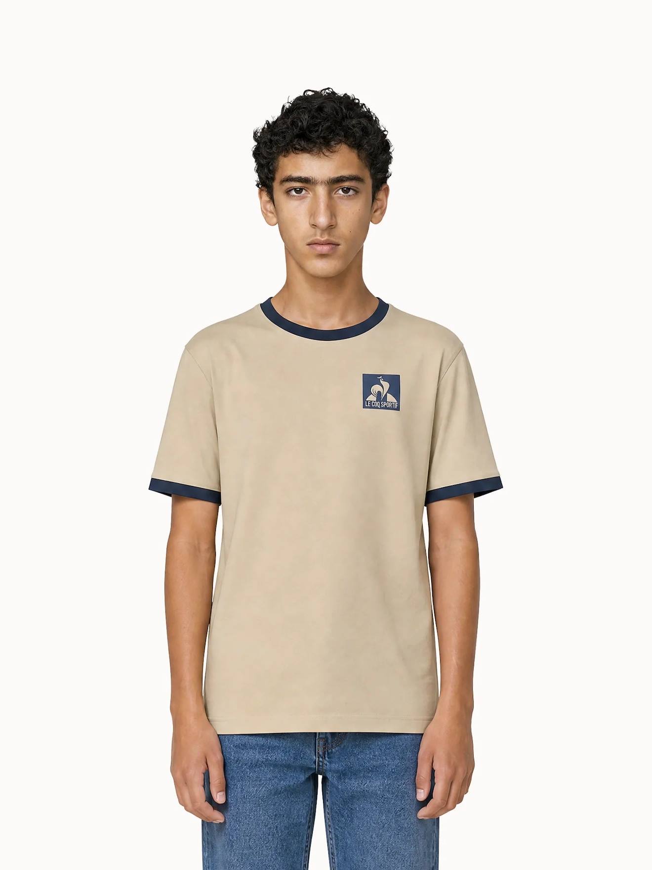 T-shirt En Jersey De Coton Graphique Creme T-shirt En Jersey De Coton Graphique Creme
