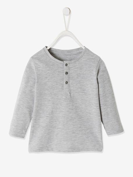 T Shirt Tunisien Bebe Garcon Manches Longues Oeko Tex Gris Clair Chine Vertbaudet