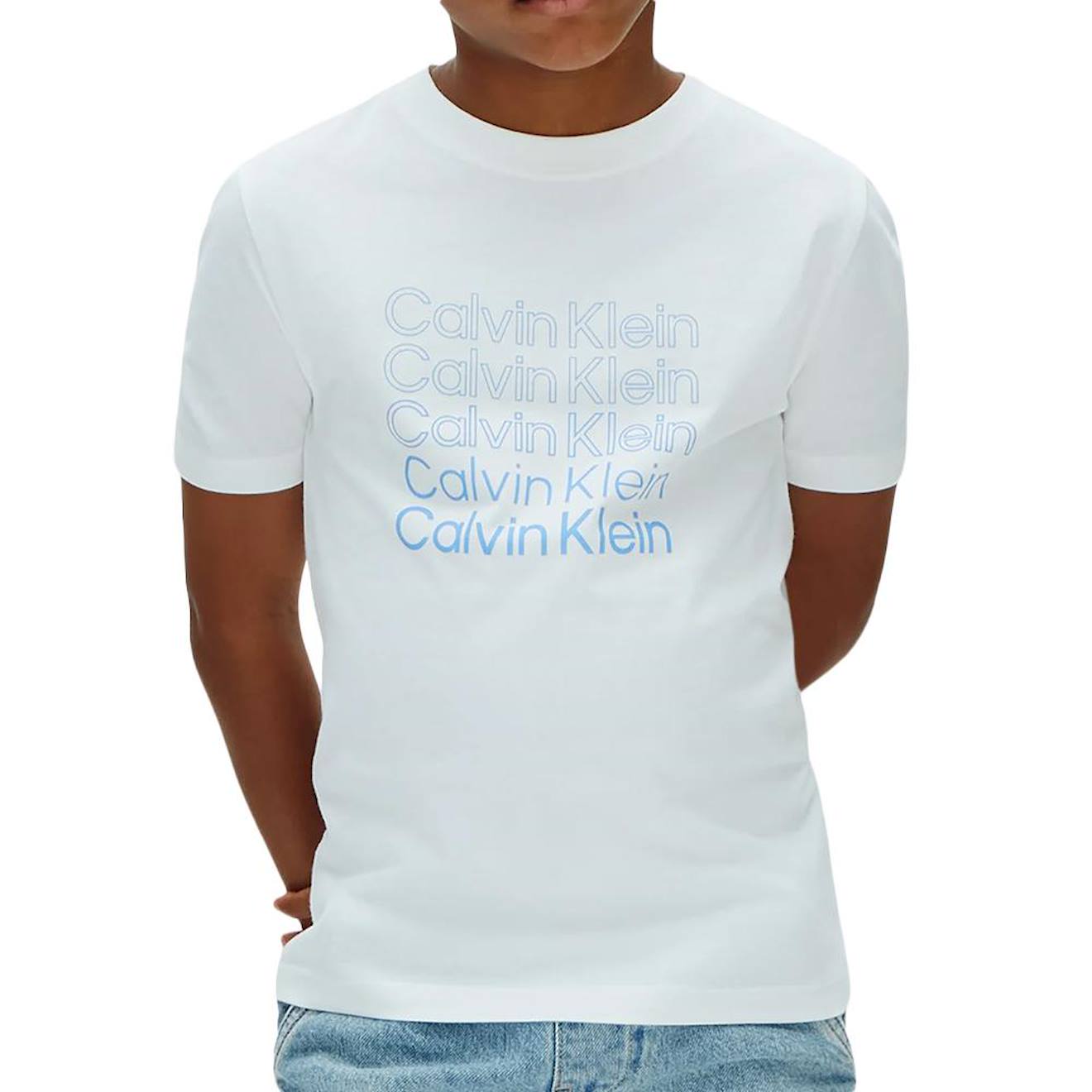 T-shirt Garçon Stacked Bleu