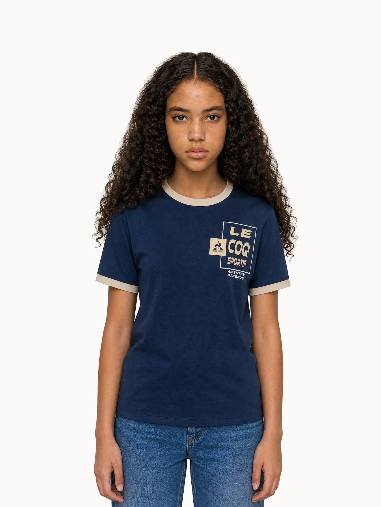 T-shirt En Jersey De Coton Graphique Blue T-shirt En Jersey De Coton Graphique Blue