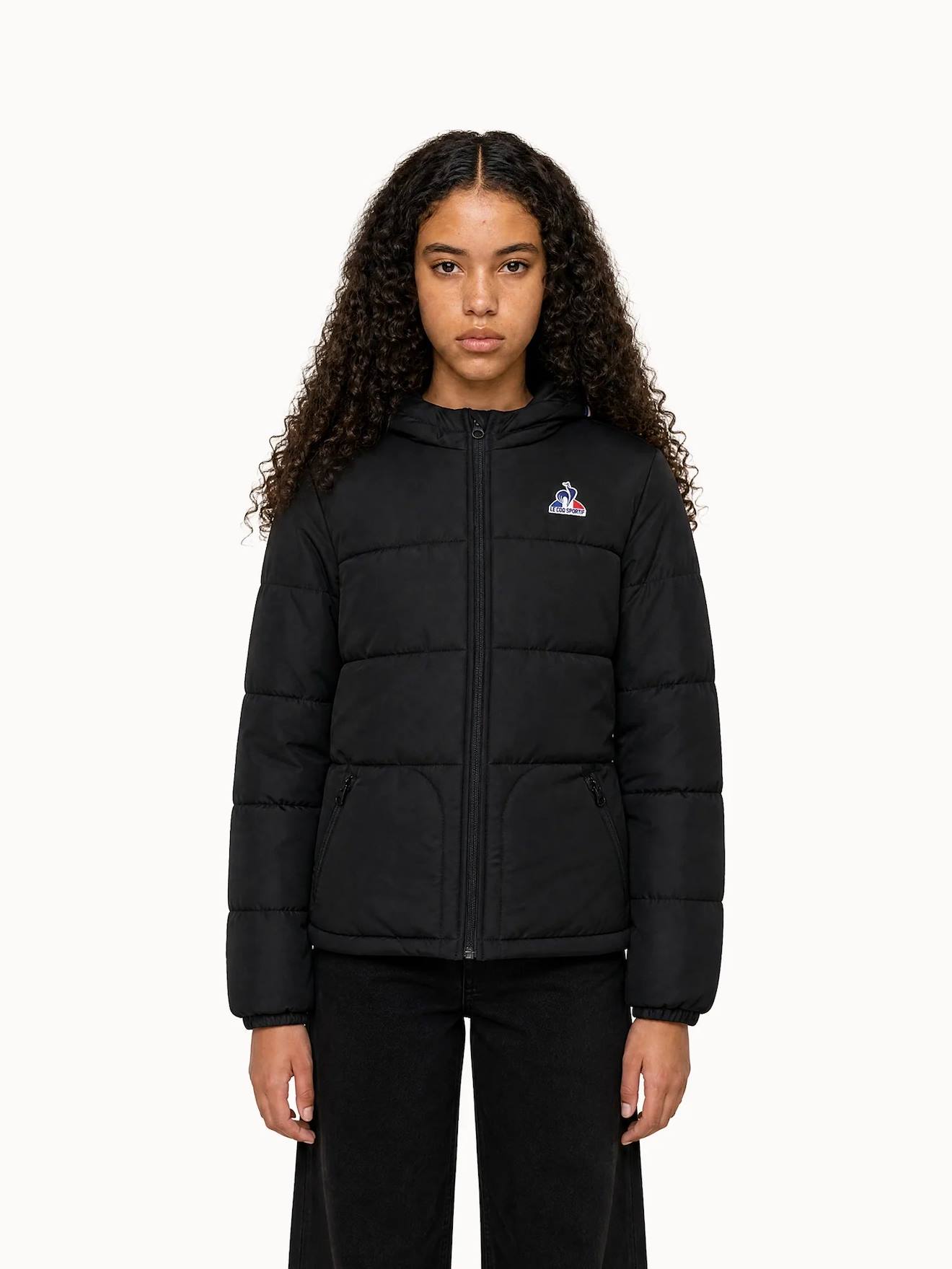 Doudoune À Capuche Déperlante Essentiel Black