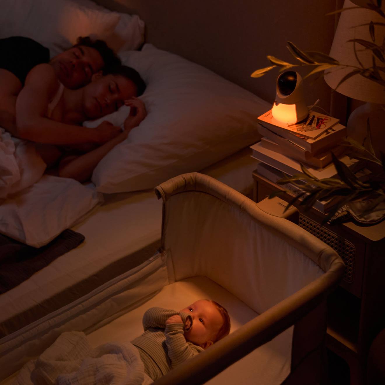 Caméra Supplémentaire Babyphone Kinderkraft Niteeye Glow Full Hd Vision Nocturne Contrôle À Distance Audio Température Blanc (Kinderkraft) - Image 1