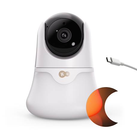 Kinderkraft - Caméra Supplémentaire Babyphone Kinderkraft Niteeye Glow Full Hd Vision Nocturne Contrôle À Distance Audio Température Blanc