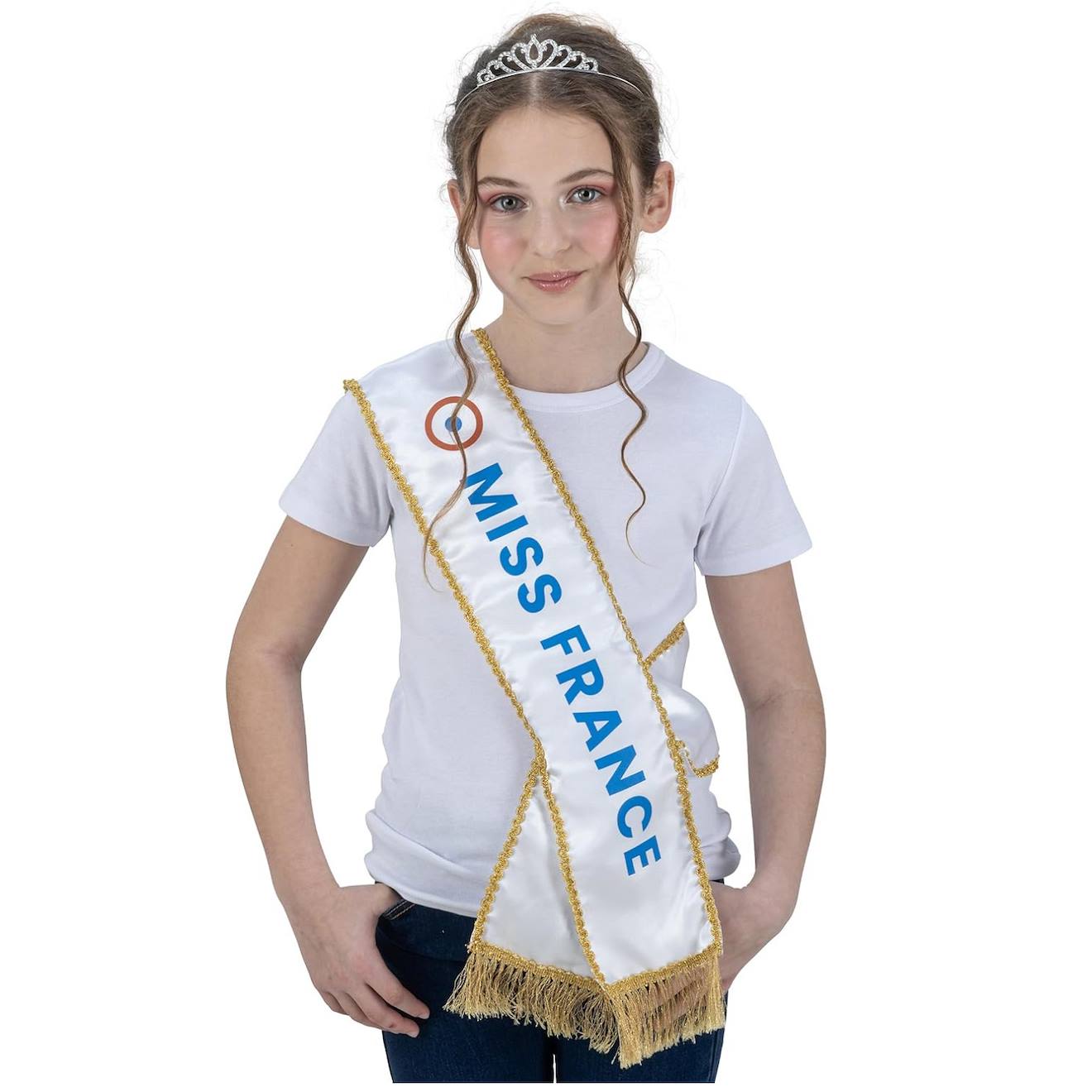 Echarpe Et Diadème Miss France Blanc