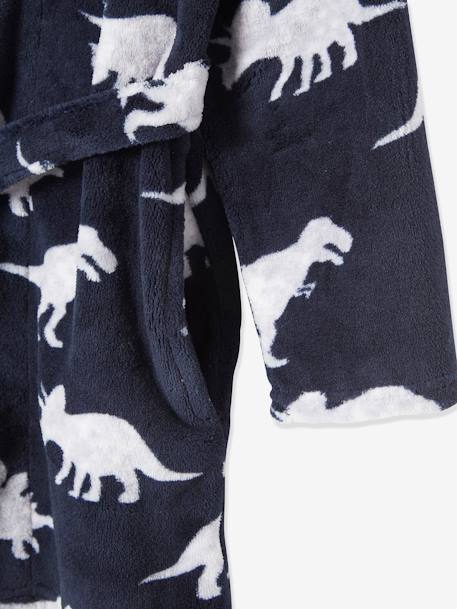 Robe de chambre aspect peluche garçon dinosaure encre imprimé 3 - vertbaudet enfant 
