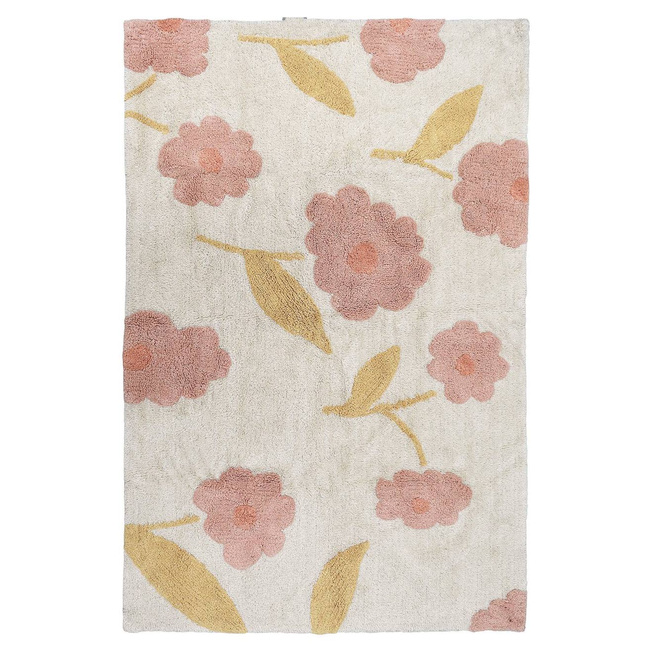 Tapis Sunny Flowers Multicolore Rose