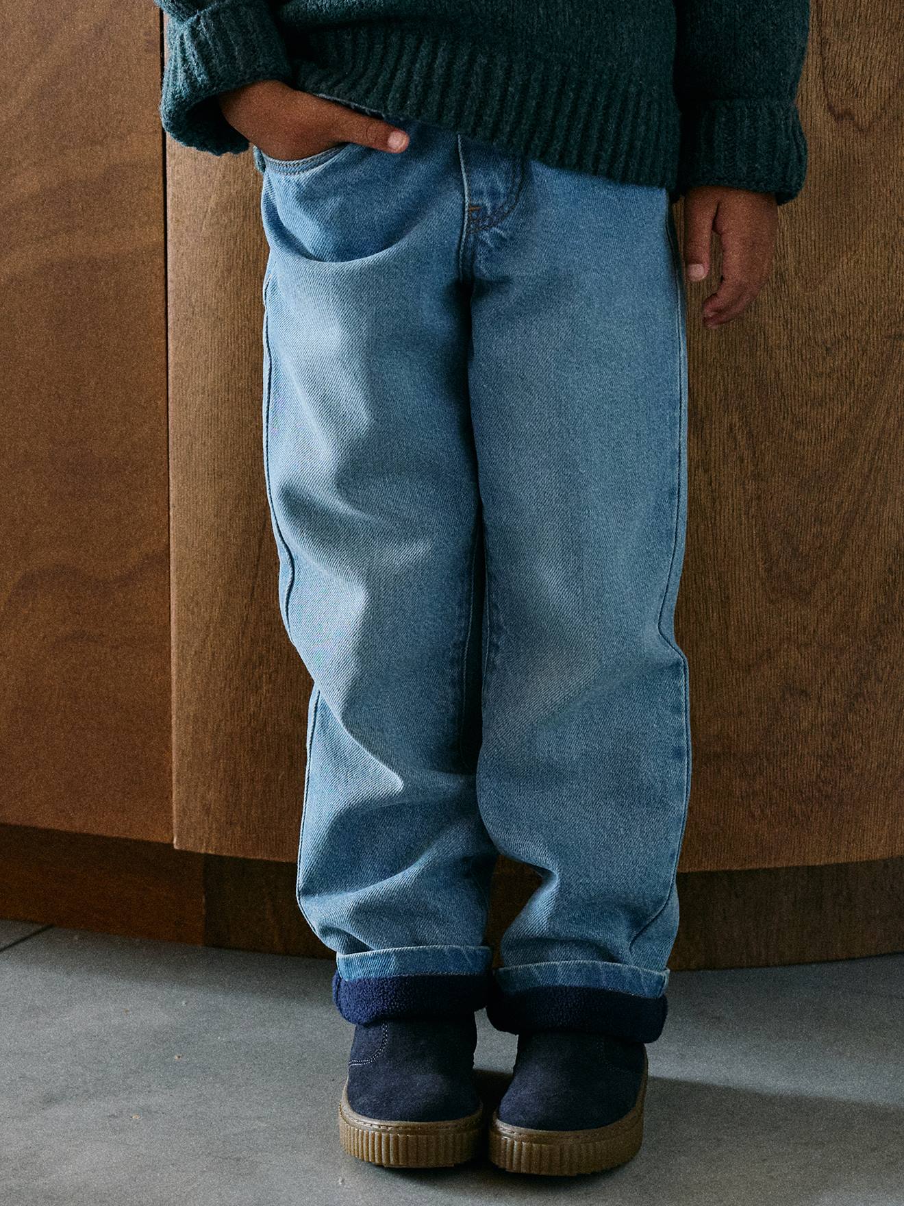 Jean large enfant garçon doublure polaire double stone