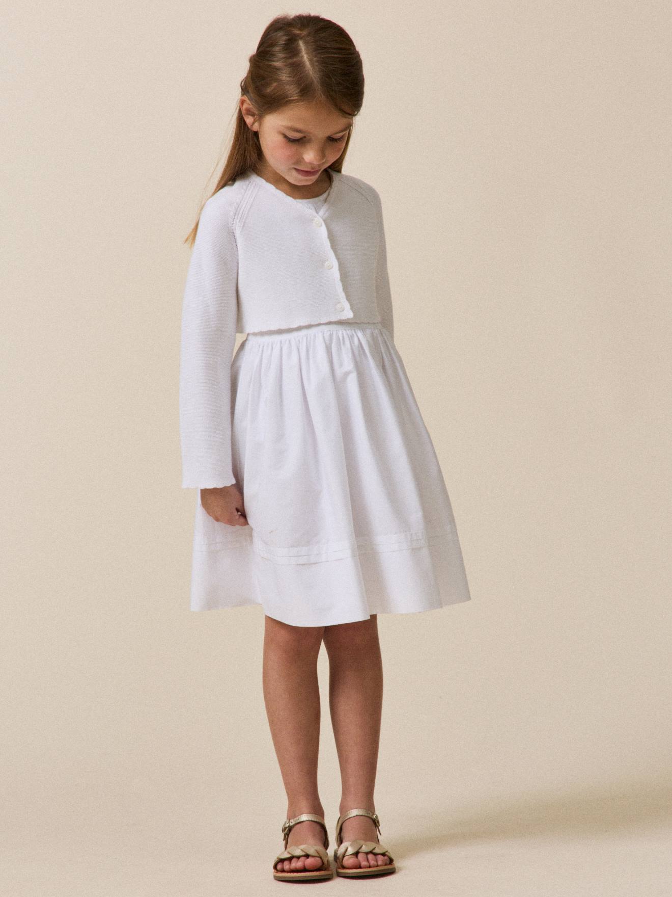 Boléro Court Boutonné Blanc