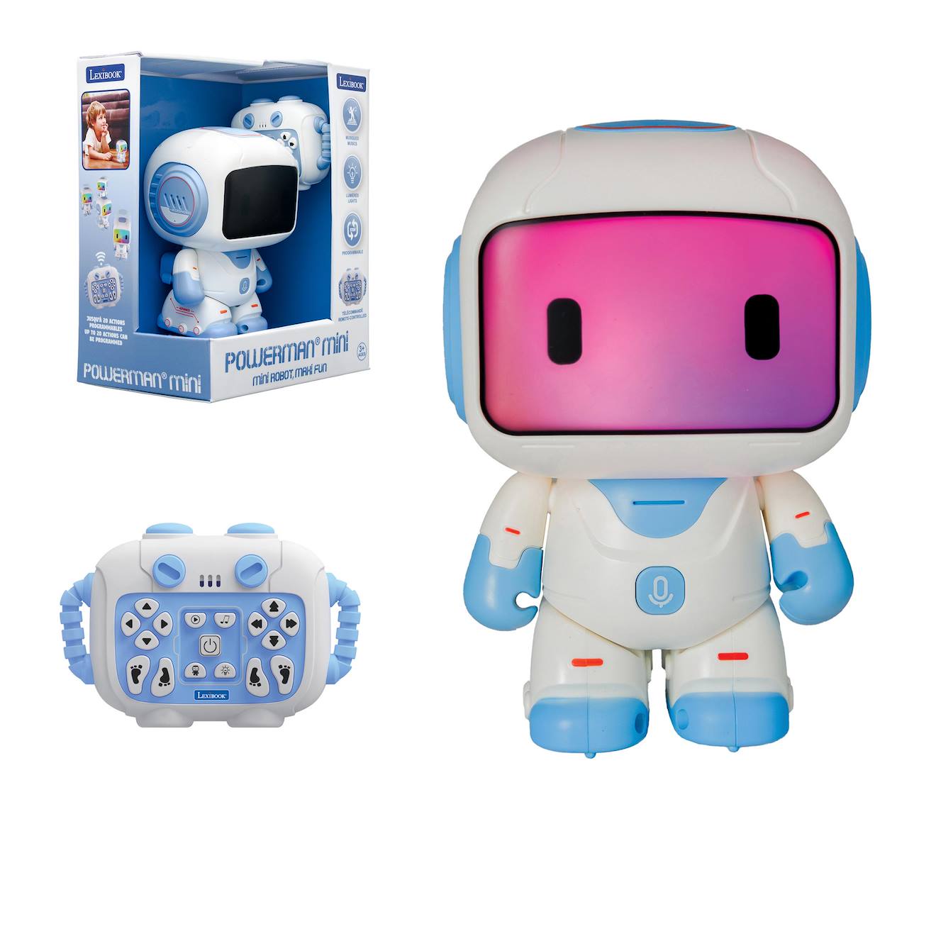 Powerman(r) Mini – Robot Programmable Avec Musique, Danse, Effets Lumineux Et Enregistrement Vocal Multicolore Powerman(r) Mini – Robot Programmable Avec Musique, Danse, Effets Lumineux Et Enregistrement Vocal Multicolore