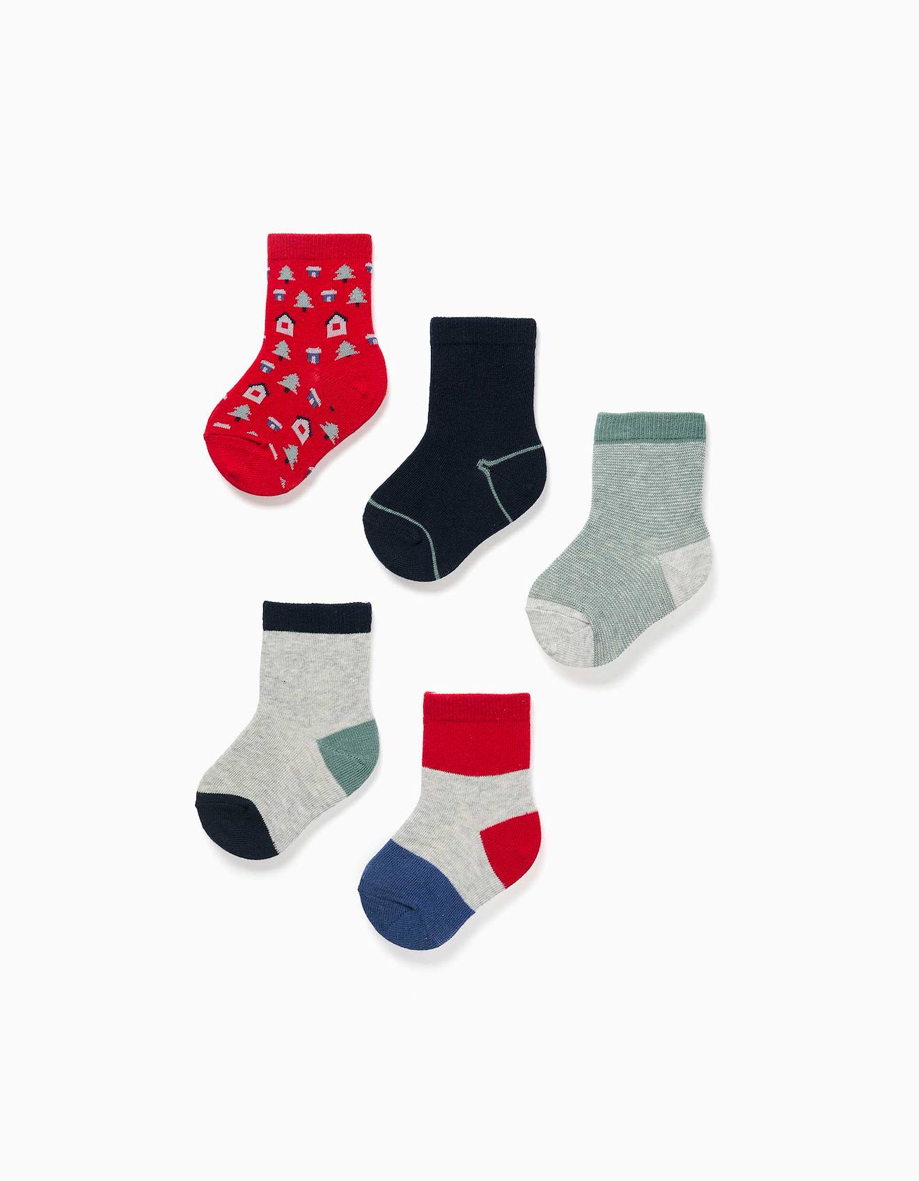 Lot De 5 Paires De Chaussettes Fantaisie Multicolore