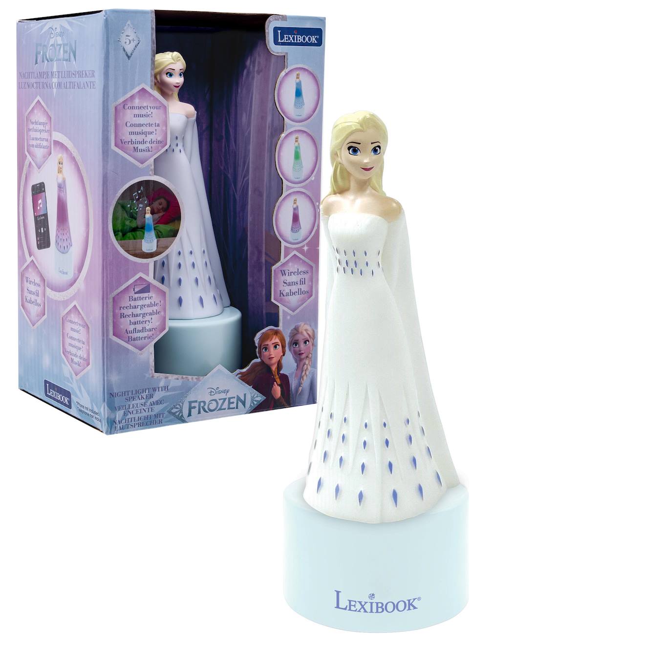 Enceinte Bluetooth Veilleuse La Reine Des Neiges Multicolore
