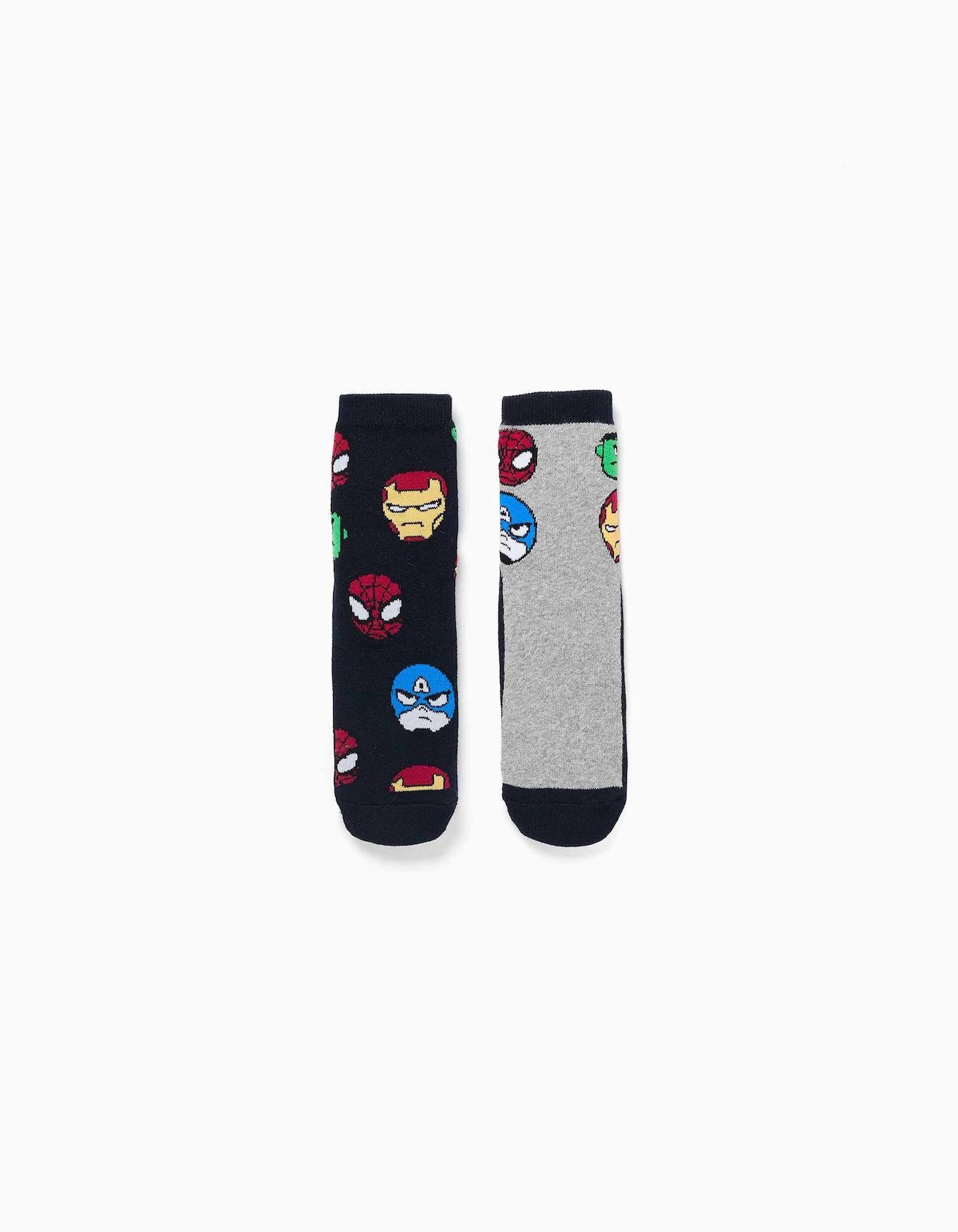 Lot De 2 Chaussettes En Éponge Antidérapantes Avec Marvel Heroes Multicolore