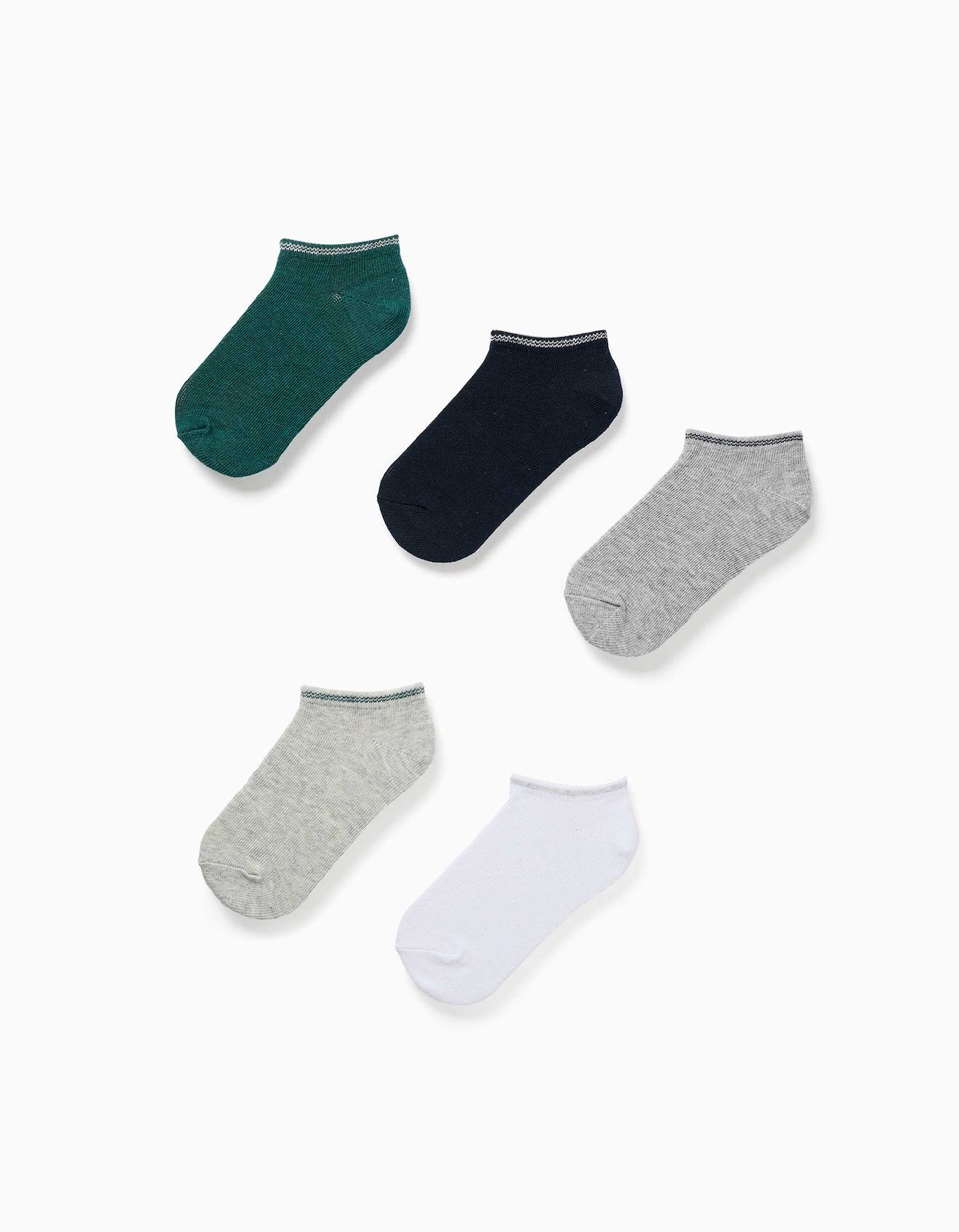 Lot De 5 Paires De Socquettes À Rayures Multicolore
