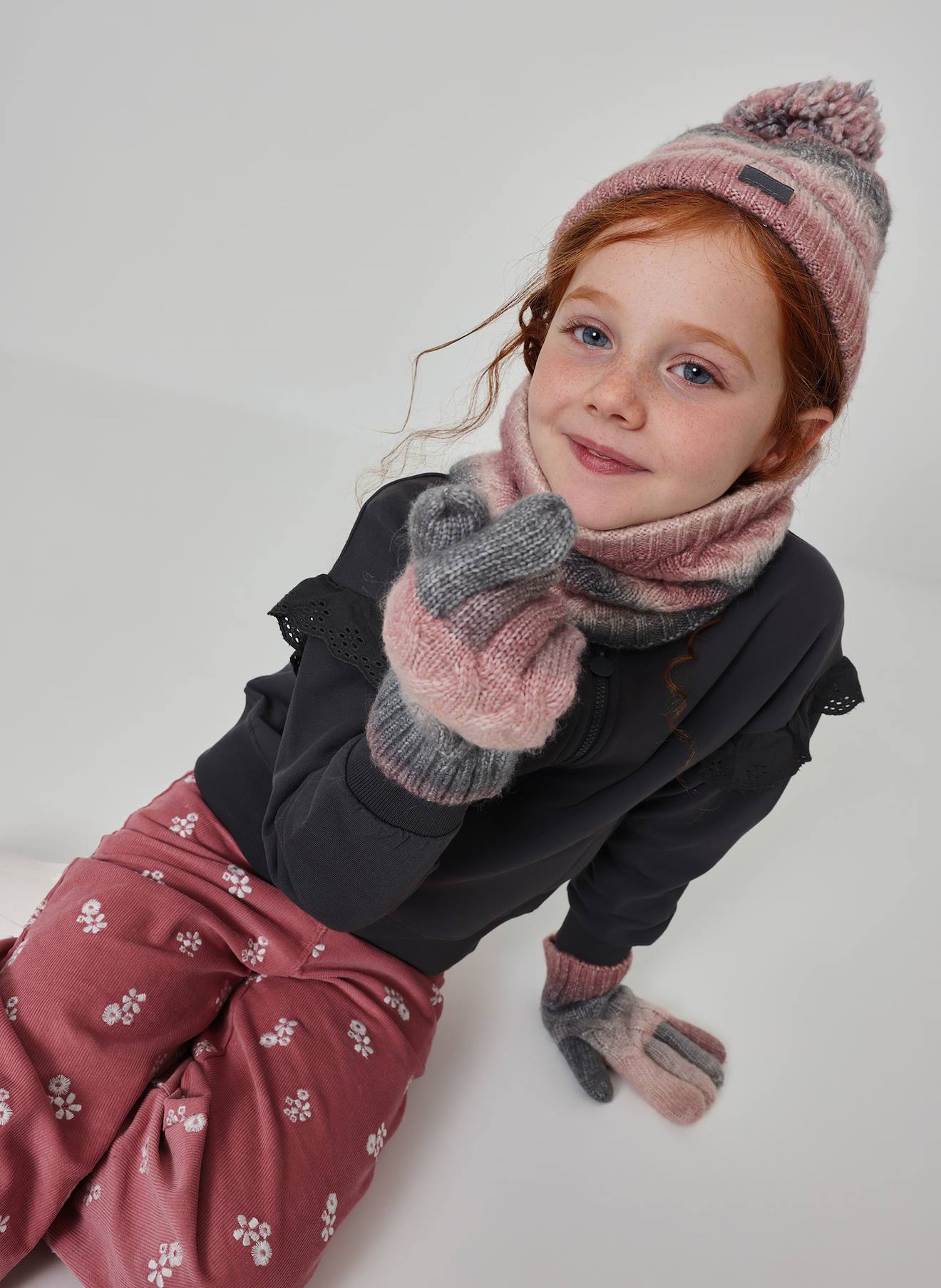 Gant Fille Tressé Rose