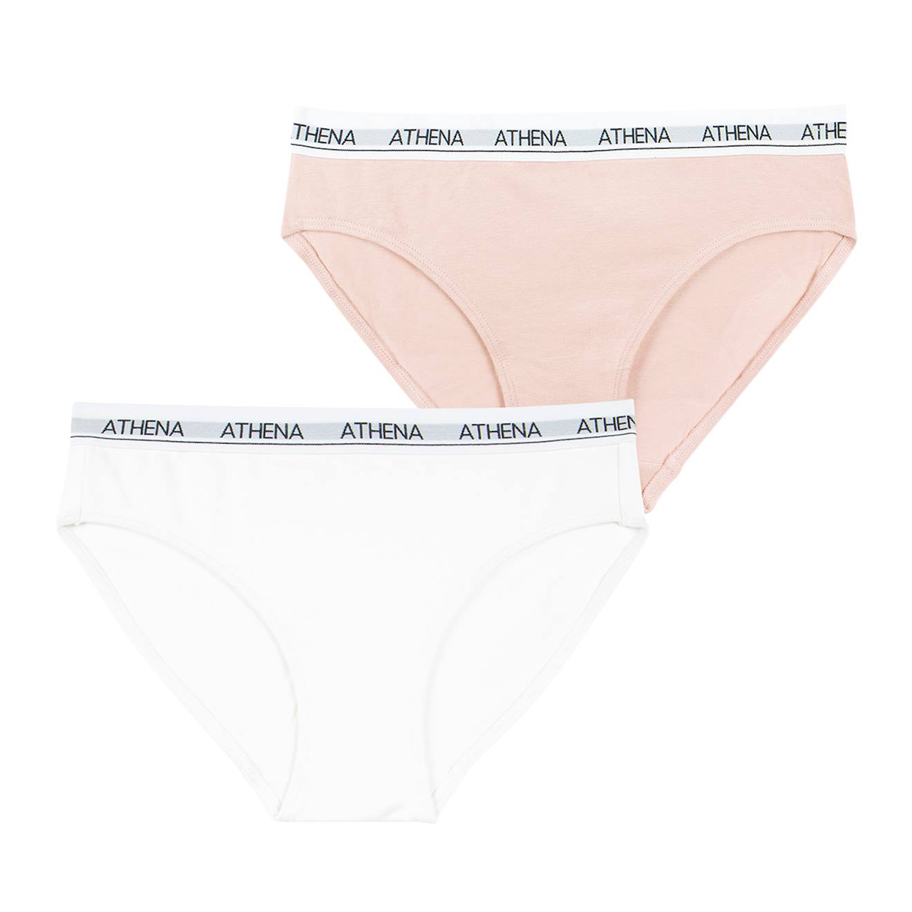 Lot De 2 Slips Fille Coton Ultra Doux Blanc-rose