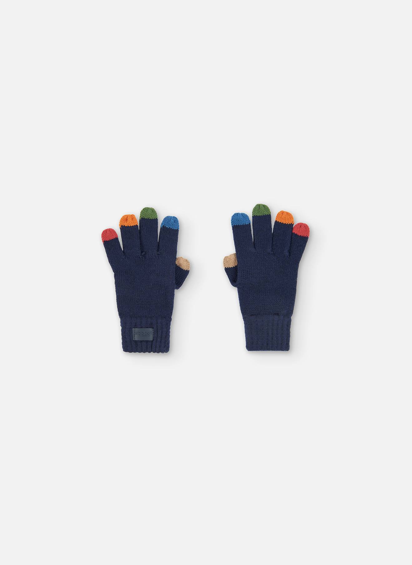 Gant Enfant Avec Doigts Bleu