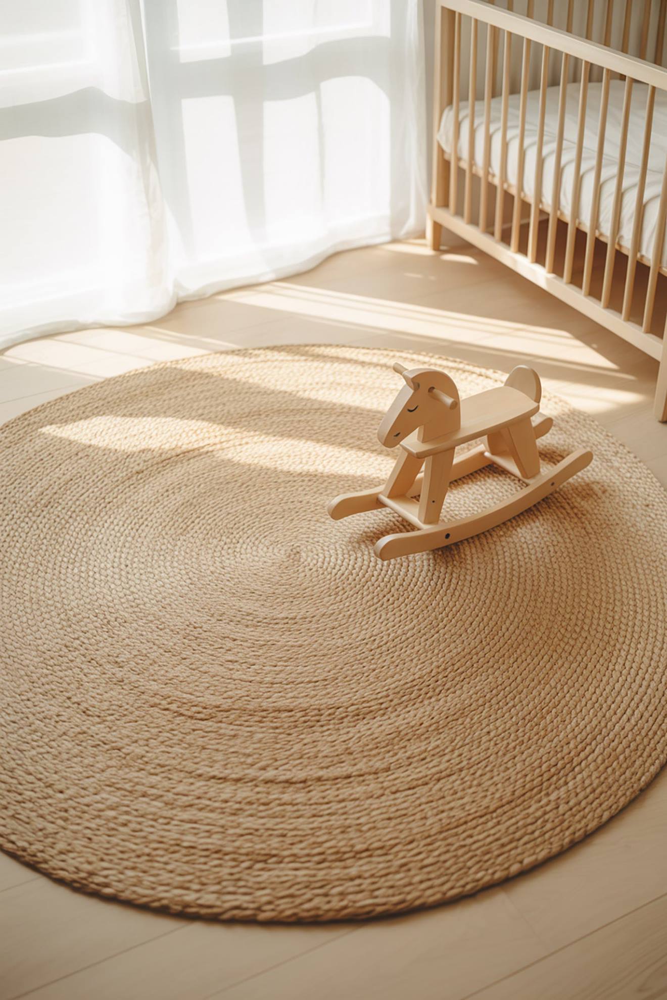Tapis Rond En Jute Natura Beige Sable (AFK Living) - Image 1