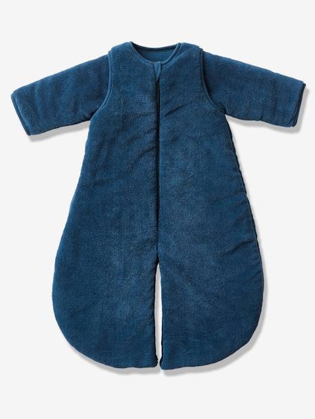 Vertbaudet - Combinaison de transport polaire microfibre, manches amovibles marine