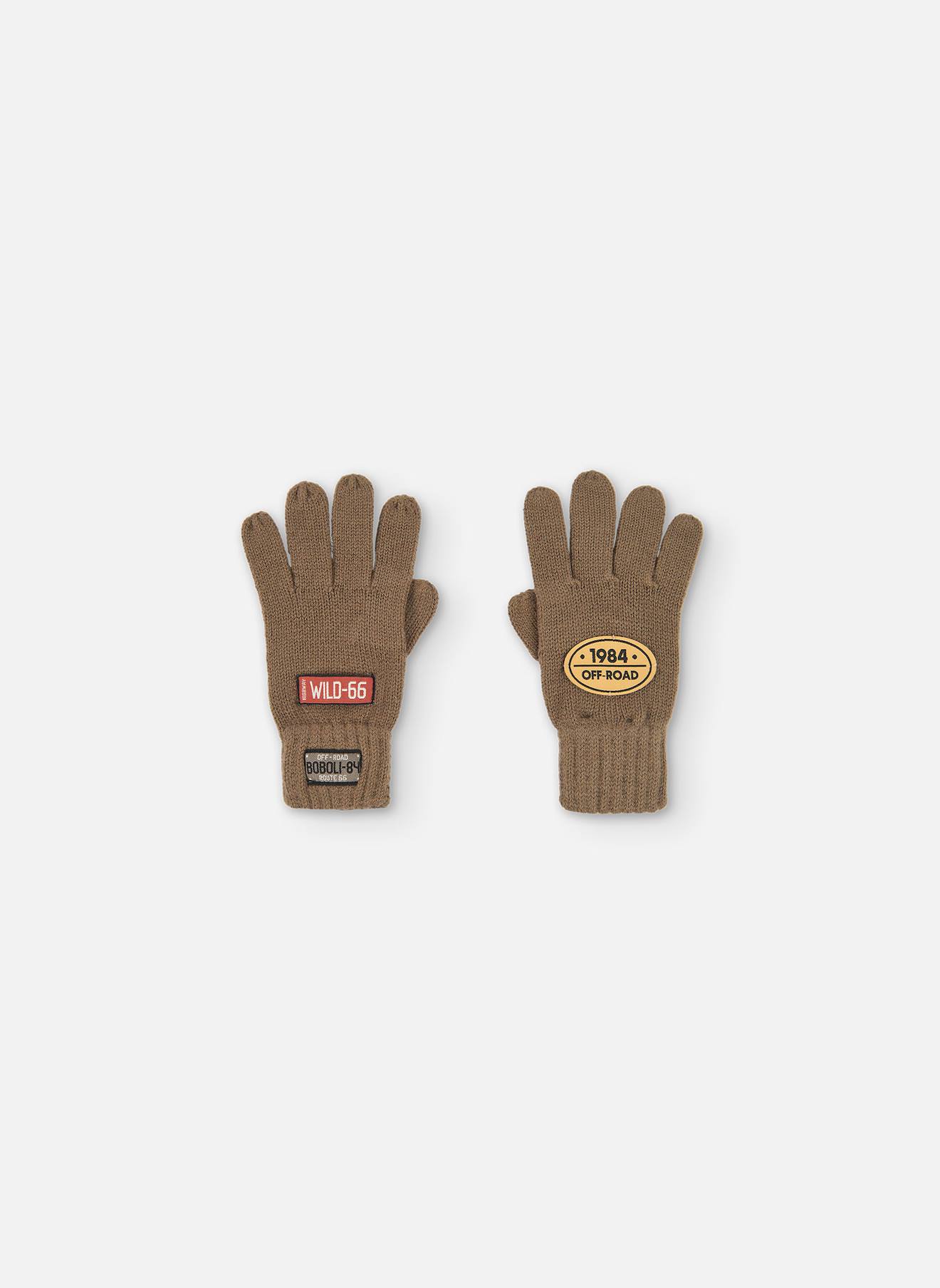 Gants Enfant Avec Écussons Bleu