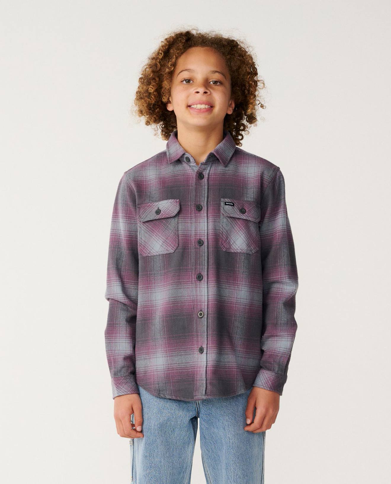 Chemise Manches Longues En Flanelle Count Enfant Gris Anthracite
