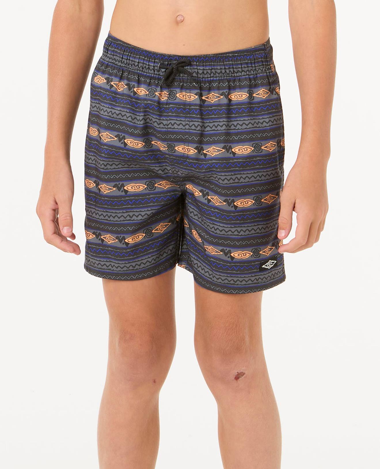 Short De Bain Volley Raw Energy Mesh Enfant Noir Délavé