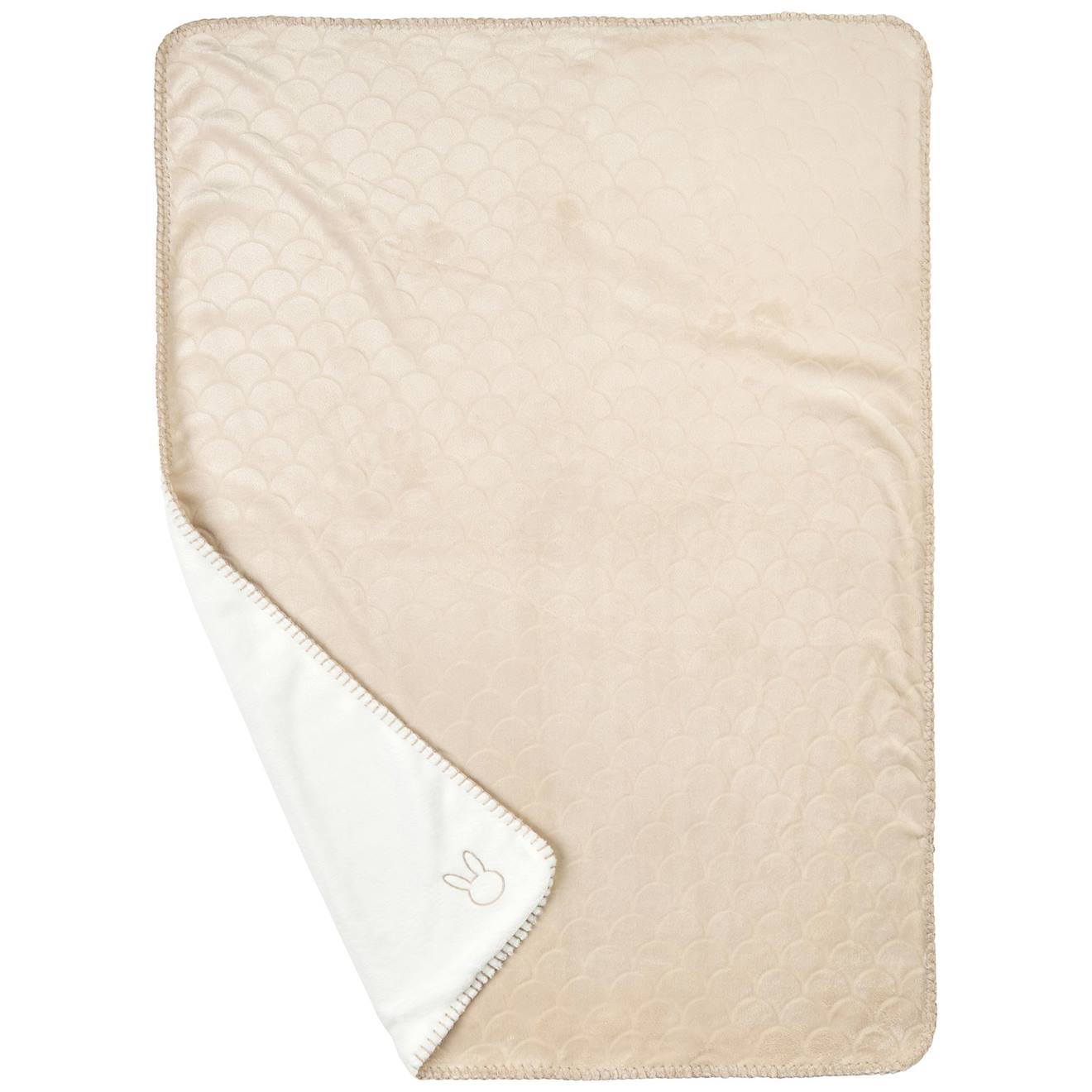 Couverture Supersoft Vert De Gris (75 X 100 Cm) Beige, Blanc