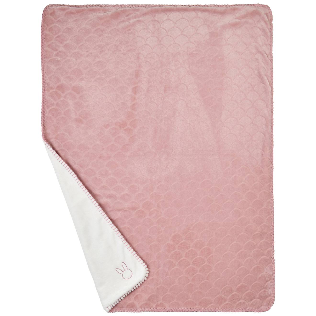 Couverture Supersoft Vert De Gris (75 X 100 Cm) Rose, Blanc