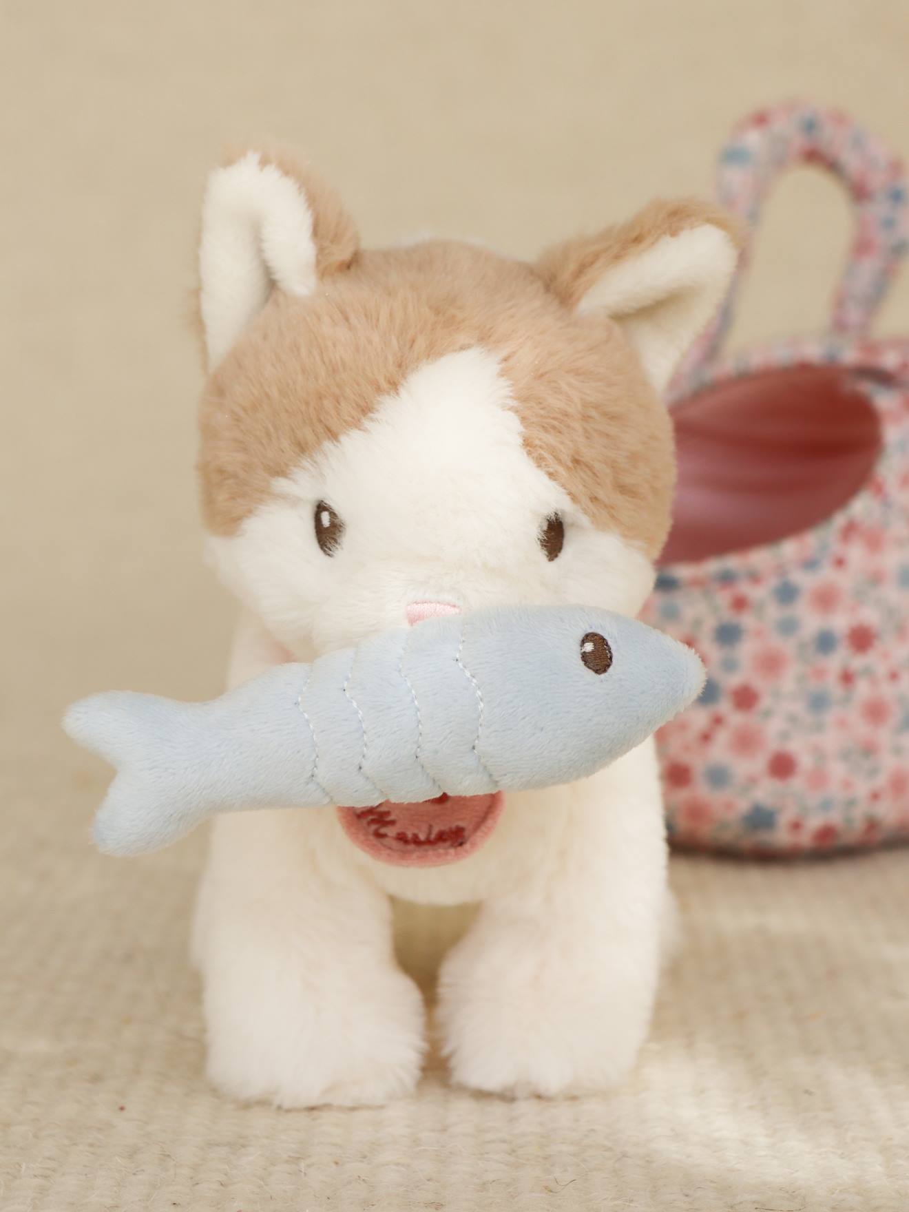 Peluche chat Marley écru Peluche chat Marley écru