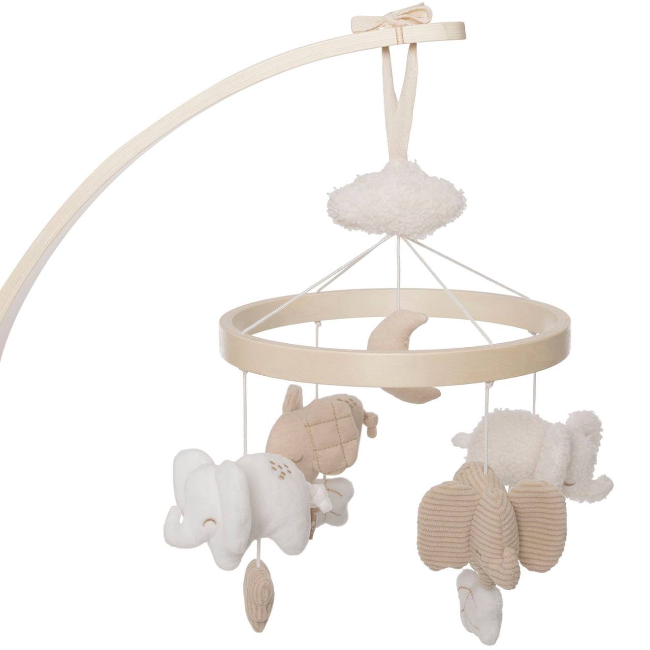 Mobile Bébé Elephant Tales Beige, Écru