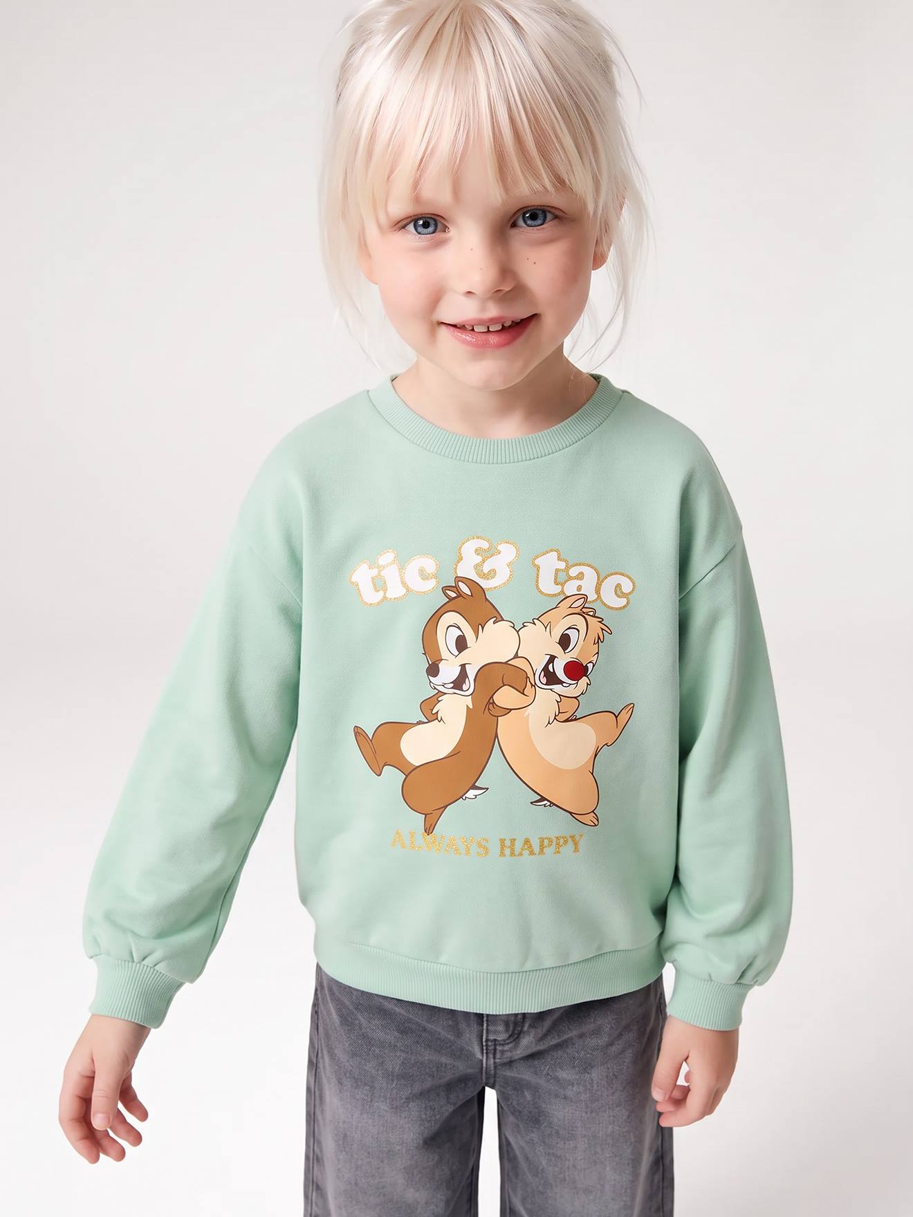 Sweat Disney Tic & Tac bleu grisé