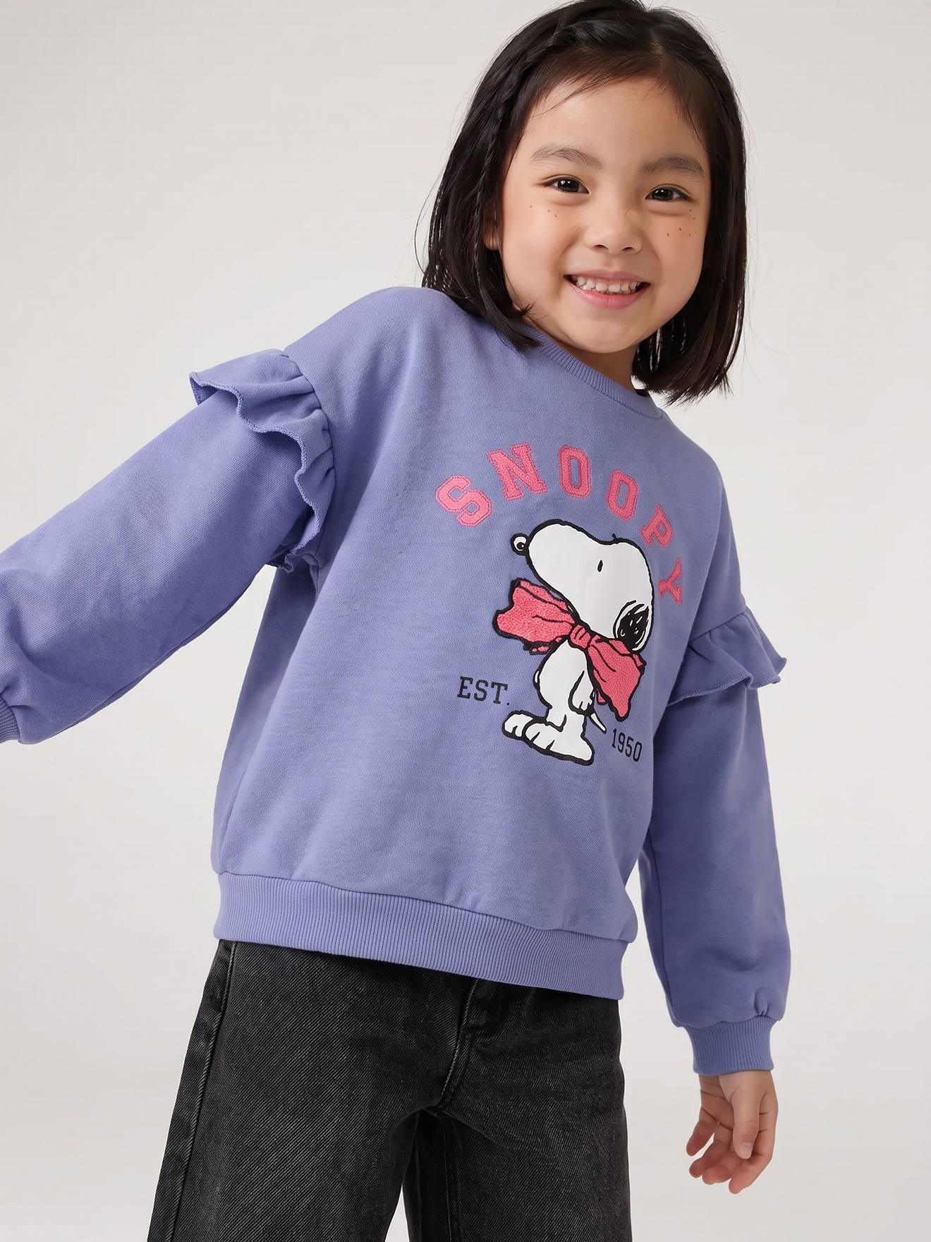 Sweat Snoopy bleu chambray