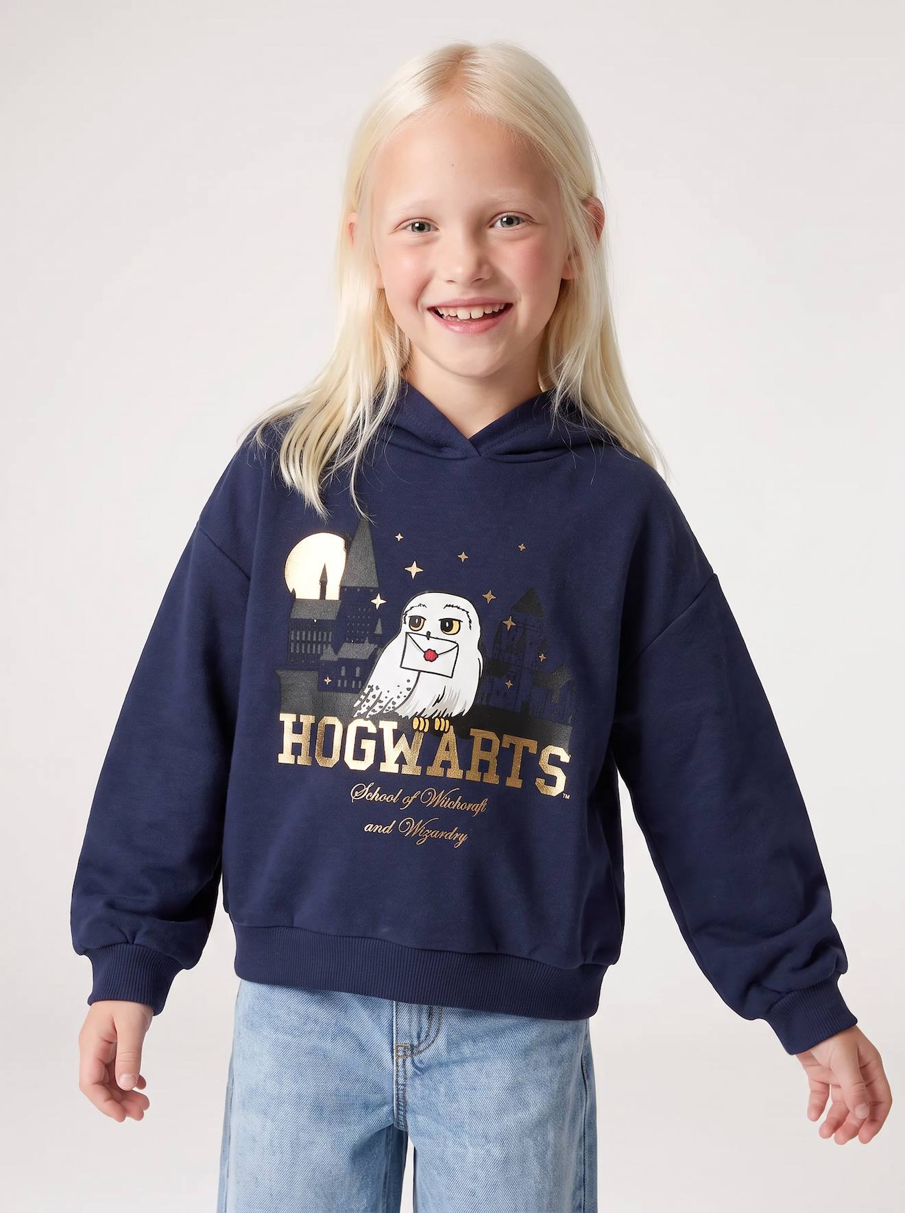 Sweat à capuche Harry Potter marine
