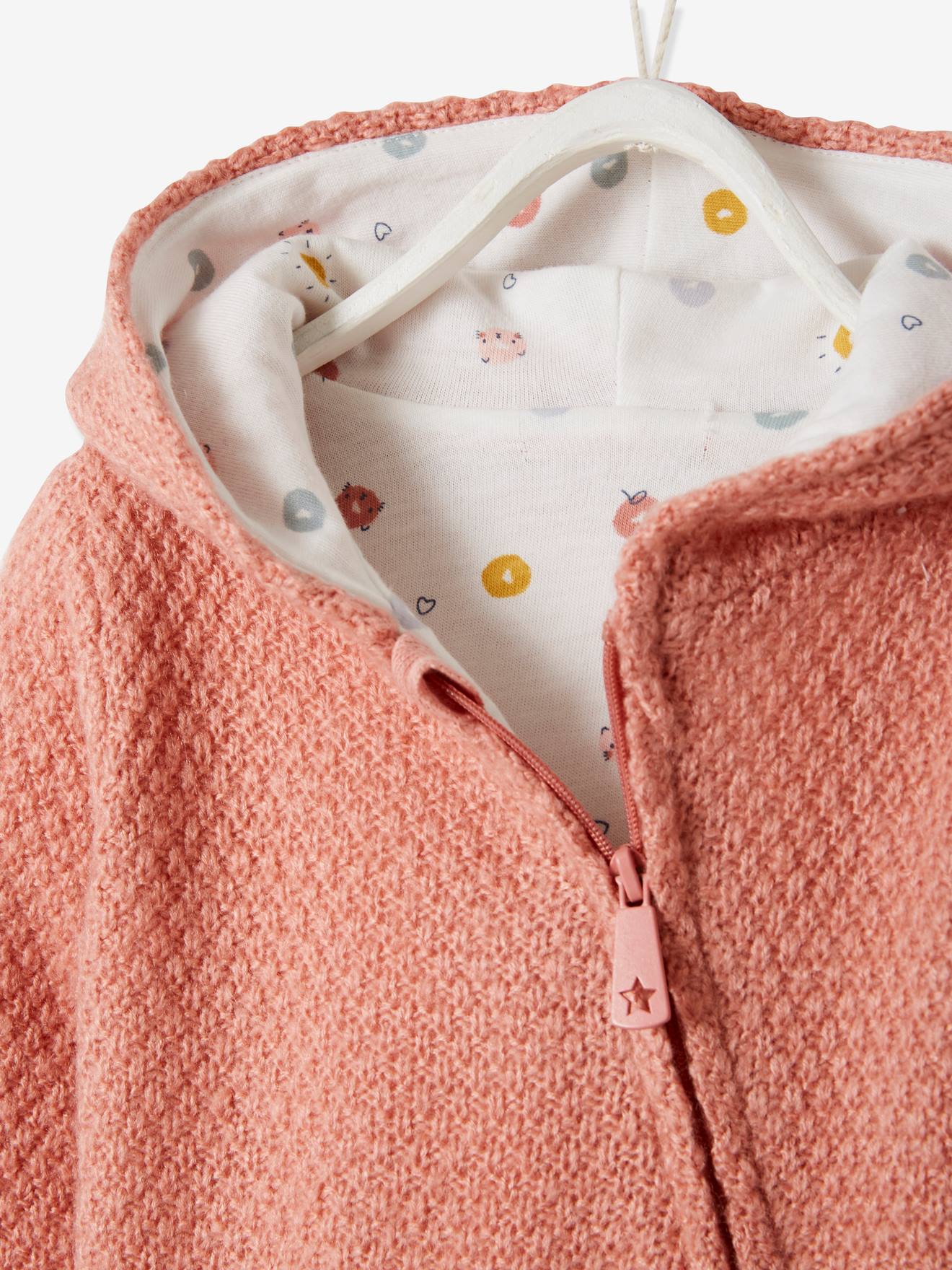 VERTBAUDET Combinaison en tricot b/éb/é naissance doubl/ée Blush 1M 54CM