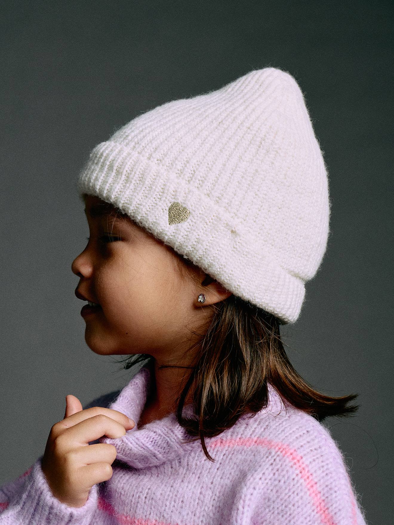 Bonnet fille cote écru