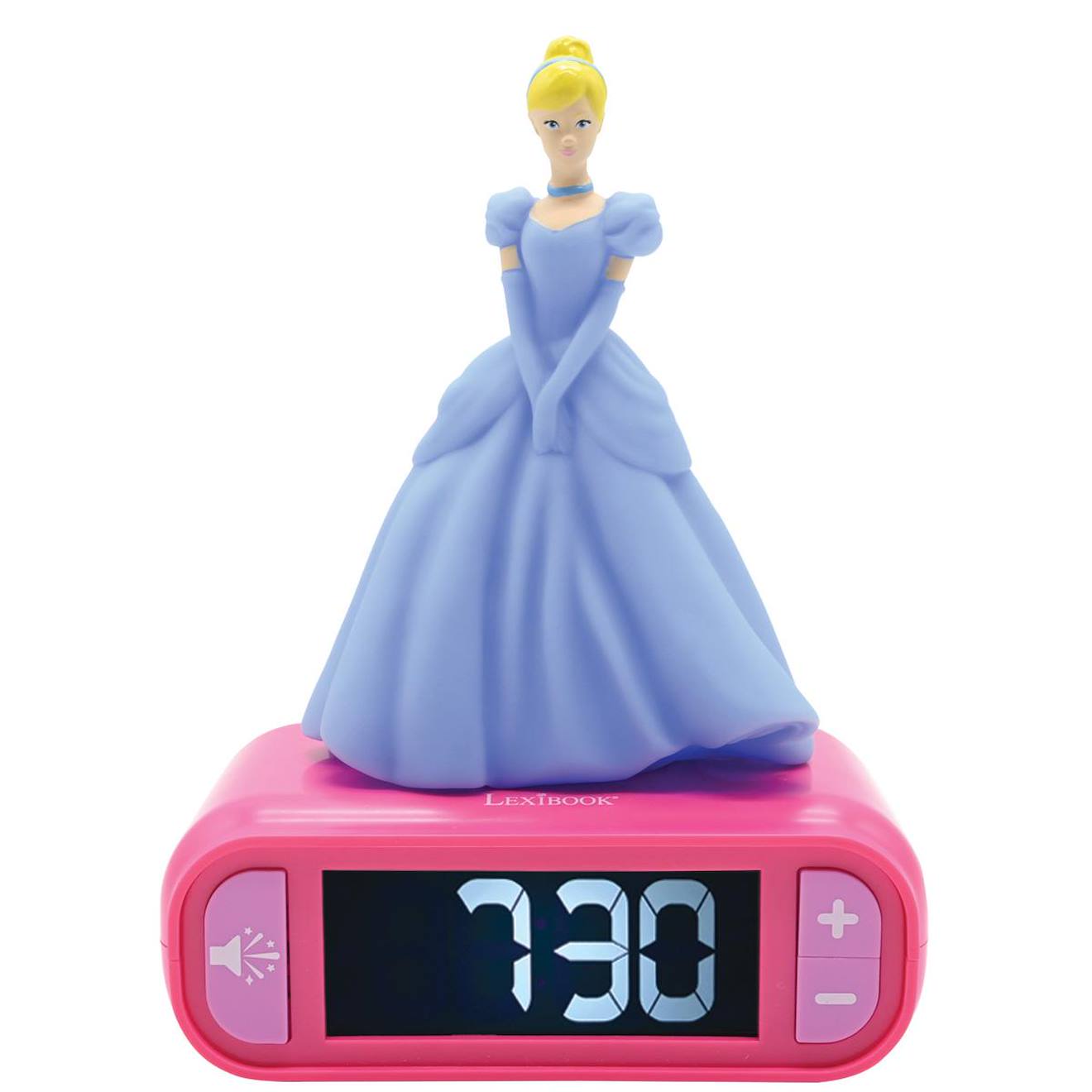 Réveil Avec Veilleuse Disney Princesses Cendrillon 3d Bleu
