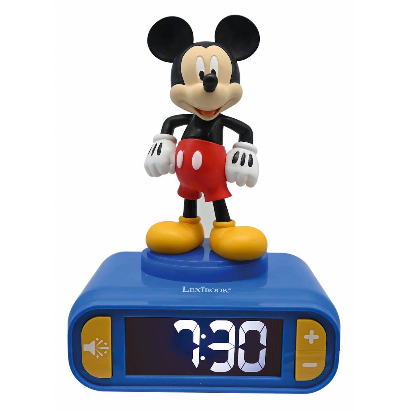Réveil Avec Veilleuse Lumineuse Mickey En 3d Bleu Réveil Avec Veilleuse Lumineuse Mickey En 3d Bleu