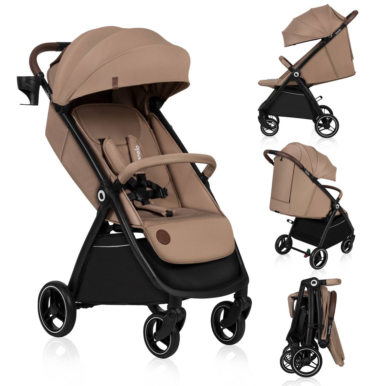 Poussette Compacte Ingrid Légère Et Pliable Jusqu’à 22 Kg Avec Amortissement Beige Sand