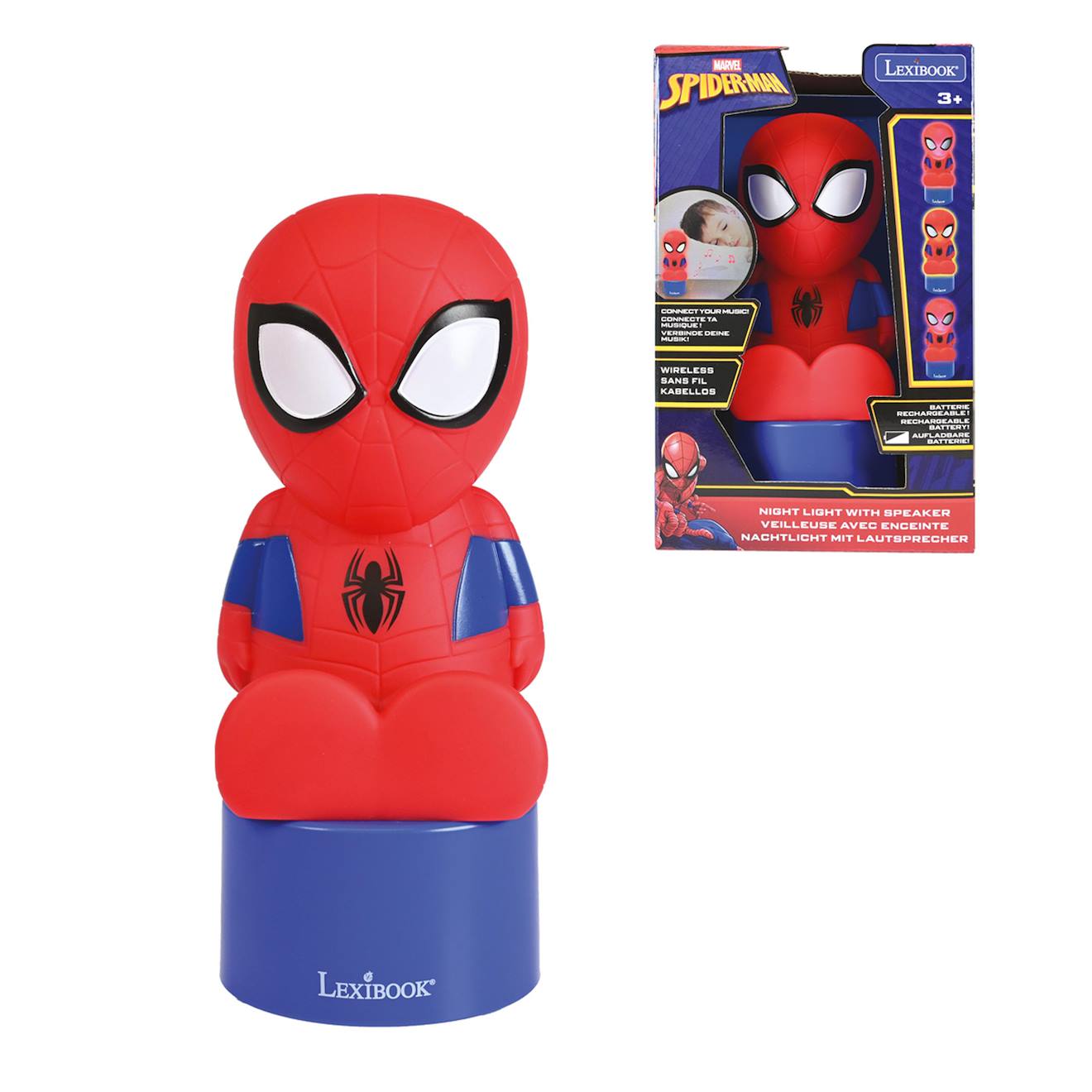 Enceinte Bluetooth Veilleuse Spiderman Rouge Enceinte Bluetooth Veilleuse Spiderman Rouge